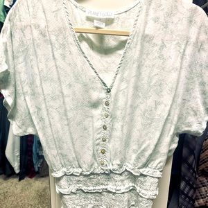 Planet Gold soft top with ruched bottom